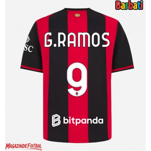 AC Milan Goncalo Ramos #9 Tricou Fotbal Replică 2026-27 Barbati Acasa AC Milan Goncalo Ramos #9 Tricou Fotbal Replică 2026-27 Barbati Acasa